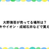 大野海苔が売ってる場所は？ドンキやイオン・成城石井などで買える？
